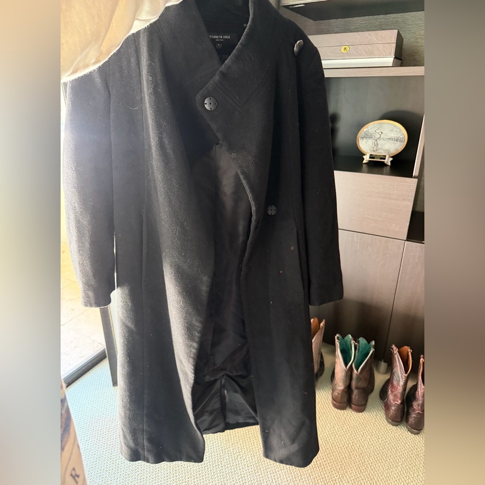 Kenneth Cole Black Trench Coat